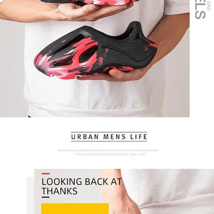 Pantoufles compensées camouflage unisexe Matériau souple EVA Technologie de moulage par injection Chaussures de plage décontractées pour hommes et femmes