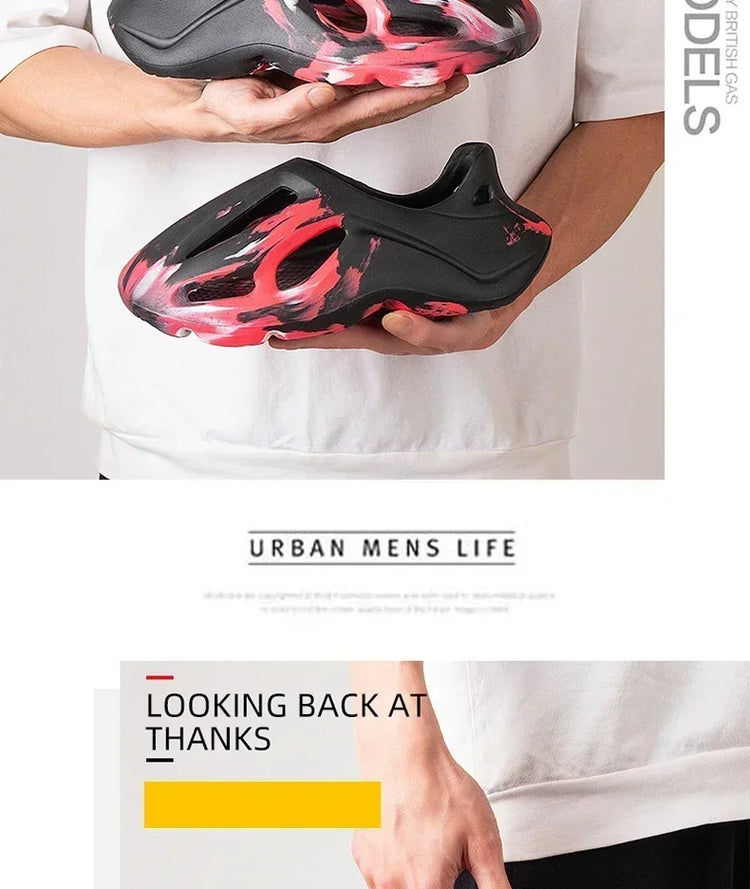 Pantofole con piattaforma mimetica unisex Materiale morbido EVA Tecnologia di stampaggio ad iniezione Scarpe casual da spiaggia per uomo donna
