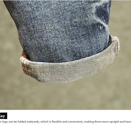 2025 Spring Autumn Korean Luxury Clothing New Cargo Brand Tooling Jeans Men's Slim High Street Men's Splicing Patch Trousers PlatiNum