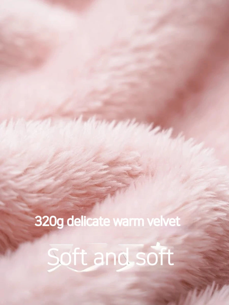2025 Hello Kitty Pajamas Women'S Autumn And Winter Coral Velvet Thickened Bathrobe Cute Winter Nightgown Long Women'S Suit