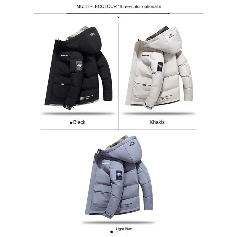 2025 Outdoor Warm Thick Jacket and Tactical Pants, Winter Windproof, Cold-resistant, Warm Fishing, Cycling, Skiing, Clothing