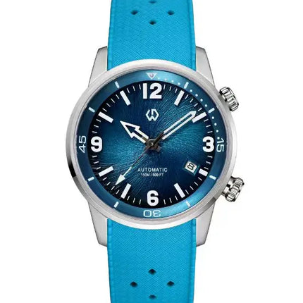 WISHDOIT 2026 Double Crown Auto Mechanical Watch, Radioactive Texture Dial Rotating Inner Shadow Bezel 150M Waterproof