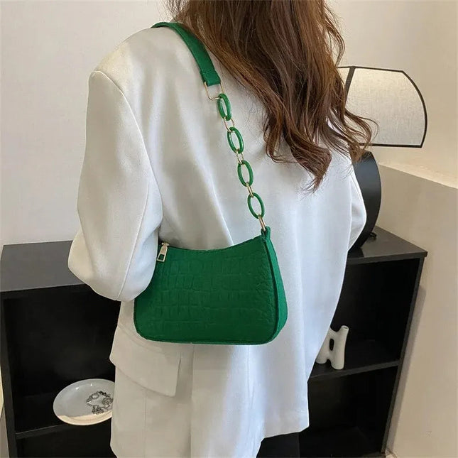 Lady Felt Armpit Design Luxury Tote Released Fashion Ladies Handbag Under Crescent Small Square Bag Lady Felt Armpit Design Luxu PlatiNum