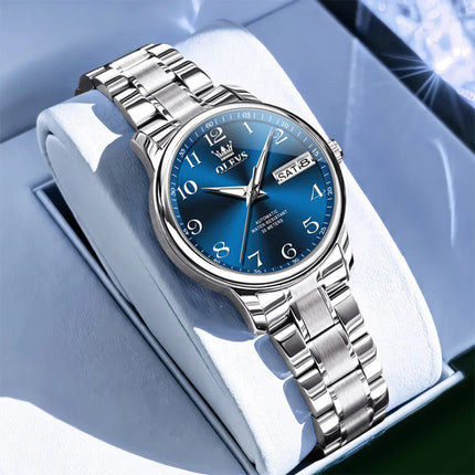 OLEVS Orologio di lusso di alta qualità per donna Orologio meccanico automatico da donna impermeabile in acciaio inossidabile Orologi da donna eleganti platinumshop