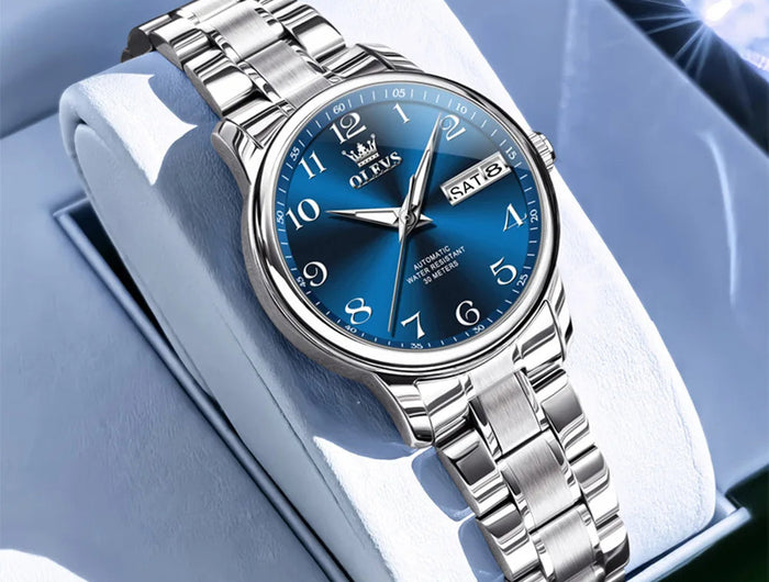 OLEVS Orologio di lusso di alta qualità per donna Orologio meccanico automatico da donna impermeabile in acciaio inossidabile Orologi da donna eleganti platinumshop