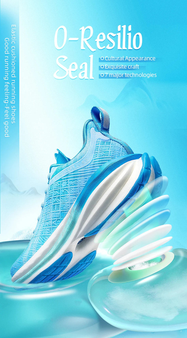 ONEMIX Scarpe da corsa da uomo in stile cinese Traspirante Carattere di moda Vamp Cuscino d'aria Scarpe sportive Scarpe da ginnastica da passeggio all'aperto PlatiNum