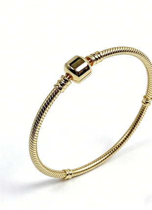 Nuovo Bracciale Artigianale Originale in Argento 925 con Charm, Liscio e Morbido, a Osso di Serpente, per Donna - Regalo 2026 PlatiNum