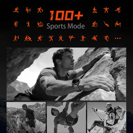 Military Grade Sapphire Smart Watch HeartRate SO2 BT5.3 Call Custom dial Smartwatch for Men Breathable Band Sports watch 1400mAh