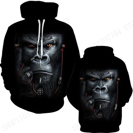Funny Monkey/Orangutan Face 3d Print Hoodie Men Women Fashion Plus Size Tracksuit Casual Animal Hoodie Sweatshirt Winter Clothes
