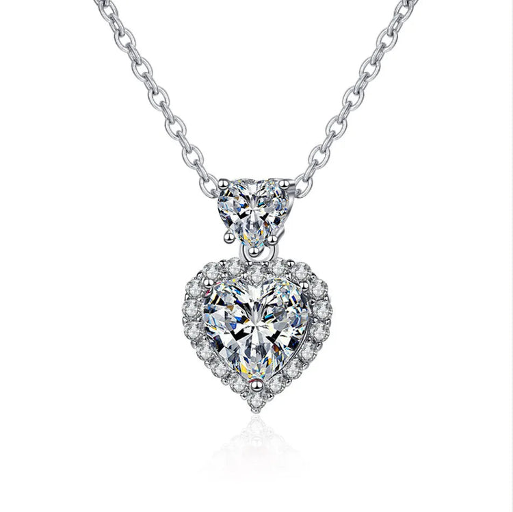 925 Sterling Silver Necklace For Women Round Pendent Sparkling Pave CZ Necklace Fashion Anniversary Birthday Jewelry Gifts N325 PlatiNum