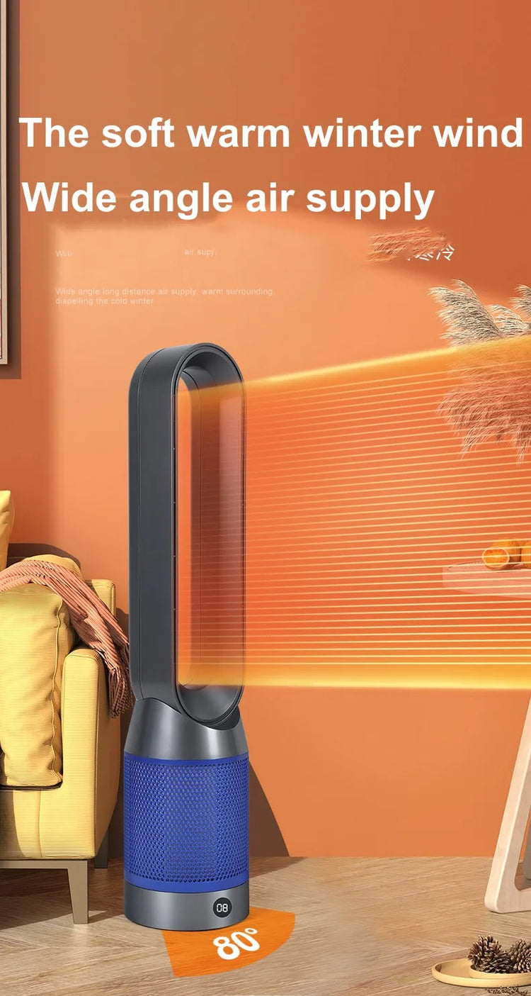 Nuovo riscaldatore 2022, ventilatore domestico a risparmio energetico, riscaldamento termoelettrico a piena velocità, ventilatore senza pale a doppia funzione caldo e freddo