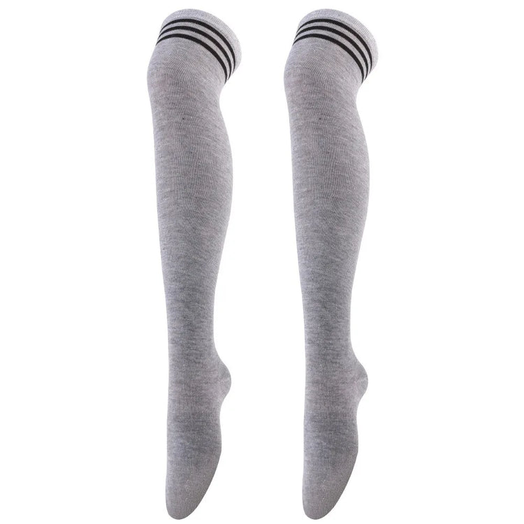 Calze Jk da donna Calzini cosplay per feste di Halloween Calzini sopra il ginocchio Calzini caldi Calza per stivali da donna Calzini lunghi a tripla banda