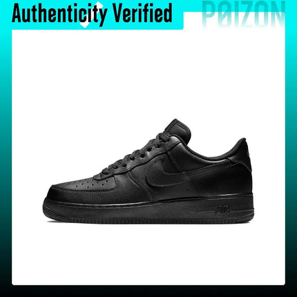Nike Air Force 1 Cushioning, Wear Resistant Low top Skateboard Shoes Unisex Black White CW2288-001(Team1375-)