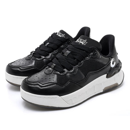 Scarpe da Corsa ONEMIX per Uomo, Tendenza Autunno Inverno, Morbide ed Elastiche con Assorbimento degli Urti, Tomaia in Pelle, Suola Spessa, Stile Sportivo Casual PlatiNum