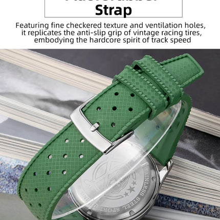 ADDIESDIVE HOT 38mm Men's Watch AD2549 BGW9 Super Luminous Fluorocarbon Rubber 10Bar Waterproof 0S21 Chronograph Quartz Watches