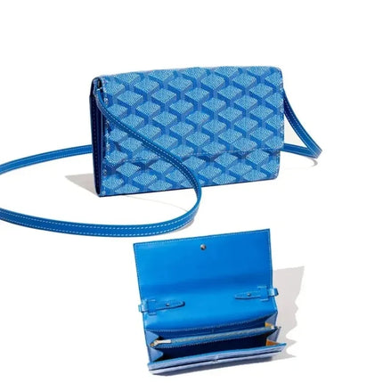 Borsa a Tracolla Lunga con Motivo a Quadretti Retrò, Tracolla Sottile Rimovibile, Porta Carte Multiplo, Tasca Portamonete con Cerniera, Borsetta Piccola alla Moda per Uso Quotidiano