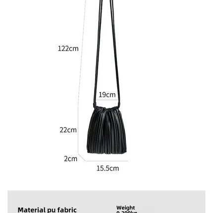 Summer Fashion New Crossbody Bag Women's PU Single Shoulder Mini Bag Luxury Versatile Pleated Casual Small Square Bag Handbags PlatiNum