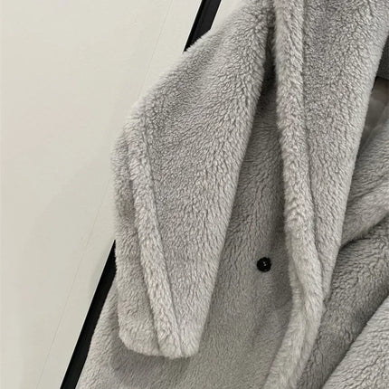 Max Teddy Coat 62% Alpaca 26% Wool 12% Silk Coat Winter Thicken Women's Coat