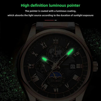 2024 Orologio da uomo alla moda Orologio da polso da uomo sportivo di lusso alla moda Orologio da uomo al quarzo con data in pelle luminosa impermeabile Orologio da uomo platinumshop
