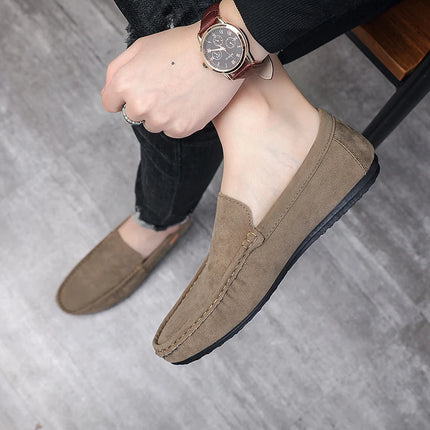 Scarpe Slip-On Artigianali in Vera Pelle per Uomo - Mocassini Casual Formali Traspiranti e Comodi con Suola in Gomma