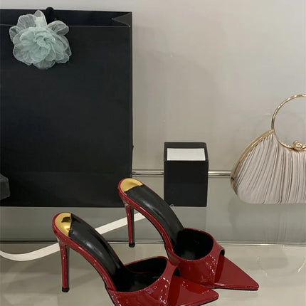 Hlieny 2026 Summer Fashion Stiletto Heels Women's Pointed Slippers Banquet Dress Sandals Party Wedding Mule Presentations Game Manufacturers Shoes