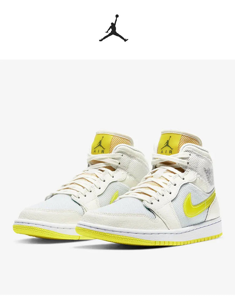 Scarpe da basket medie Nike originali Air Jordan 1 Mid AJ1 Lakers DB2822-107 platinumshop
