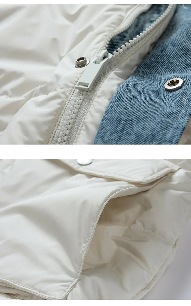 2025 Autumn and Winter New Down Jacket Fashionable Thickened Short Hooded Bakery Jacket for Men