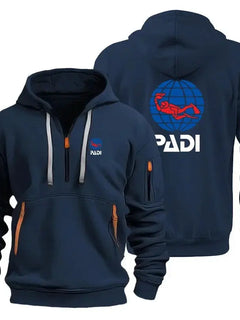 Padi's new men's casual sportswear, men's hooded sportswear, outdoor activity training clothes, printed fashionable home furnish