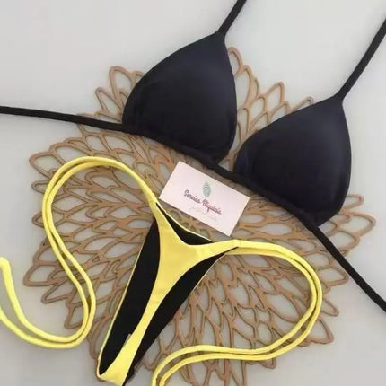 Women's Sexy Micro Bikini 2026, Push-Up Swimsuit, Printed Bikini Set, Thong, Female Beachwear