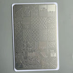 XMQ NAIL ART STAMPING PLATES LACE DESIGNS IMAGEPLATES DENIM STYLE TEMPLATE