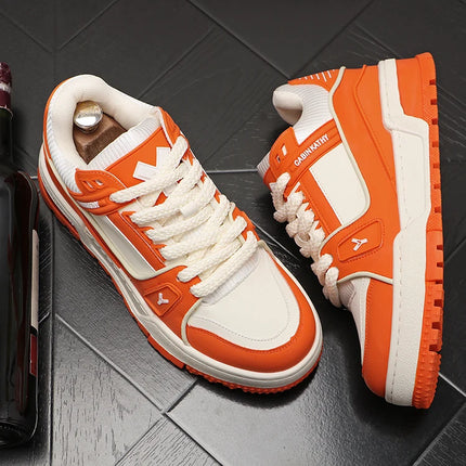 New Men White Red Breathable Pattern All Match Brand Shoes Causal Flats Loafers Sports Walking Sneakers Zapatos Hombre