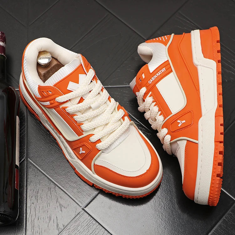 New Men White Red Breathable Pattern All Match Brand Shoes Causal Flats Loafers Sports Walking Sneakers Zapatos Hombre