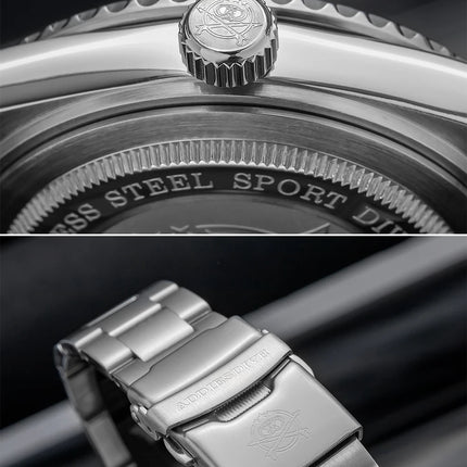 ADDIESDIVE Luxury Men's Analog Watch BGW9 Luminous Ceramic Bezel Bubble Mirror Glass Diver's Watch 200m Quartz Watches AD2068