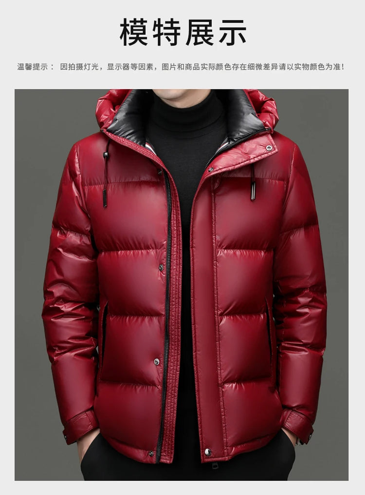 New arrival winter jacket 90% white duck down jackets men,mens thicken warm parkas winter down coat,autumn hooded parkas men