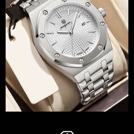 Customized Watch PAAZOMU Business Man Wristwatch Waterproof Luminous Date Men Watch Stainless Steel Quartz Watches For Men Reloj