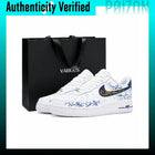 Nike Air Force 1 Skate Shoes Men's Low-top Blue/Gold/White CW2288-111（Team1529-）