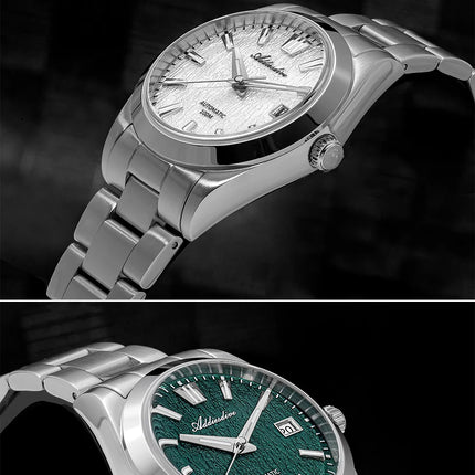 ADDIESDIVE Top Brand Automatic Watch For Men Sapphire Glass Unique Bark Texture Waterproof Luminous Mechanical Watch New AD2075