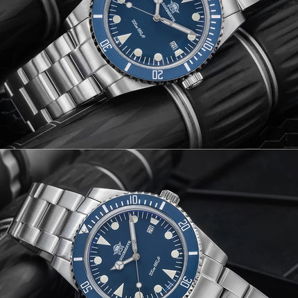 ADDIESDIVE Luxury Men's Analog Watch BGW9 Luminous Ceramic Bezel Bubble Mirror Glass Diver's Watch 200m Quartz Watches AD2068