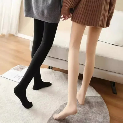 1/2pcs Winter Warm Thick Fleece Pantyhose Women Ladies Thermal Elastic Velvet Tights Stretchy High Waist Leggings Stockings PlatiNum