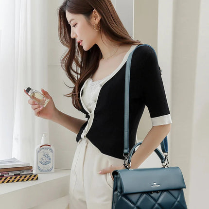Women's Bag New Trend Korean Handbags Designer Luxury Brand Ladies Shoulder Bags Soft Leather Fashion Versatile Crossbody Bags PlatiNum