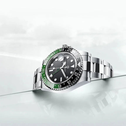 PAGANI DESIGN Pepsi GMT Orologio automatico da uomo 100M impermeabile quadrante nero luminoso cinturino Jubilee in acciaio inossidabile orologi da polso meccanici sportivi di lusso per uomo PD-1662 Relojes Hombres+Confezione