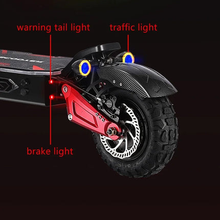 Monopattino Elettrico BOYUEDA S5 6000W Doppio Motore 60V38AH Autonomia 120KM Velocità 85KM/H NFC App Intelligente Luci RGB Ruote da 11 Pollici Fuoristrada per Adulti platinumshop