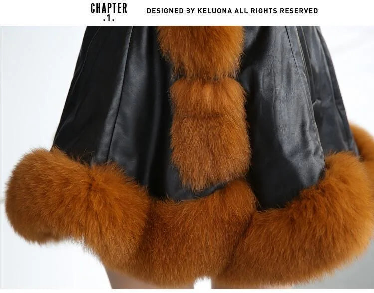 Hot Sale Winter Women's Faux Fur High Quality Faux Sheepskin Coats Keep Warm With Fur Fox Collars Slim Female Furs