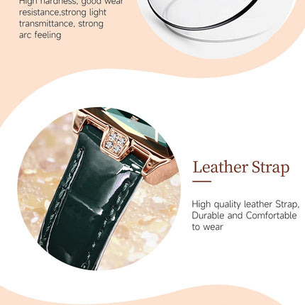 POEDAGAR Rettangolo Orologi da donna di lusso Impermeabile Data Orologio da donna in pelle Elegante orologio da polso da donna al quarzo moda Reloj regalo platinumshop