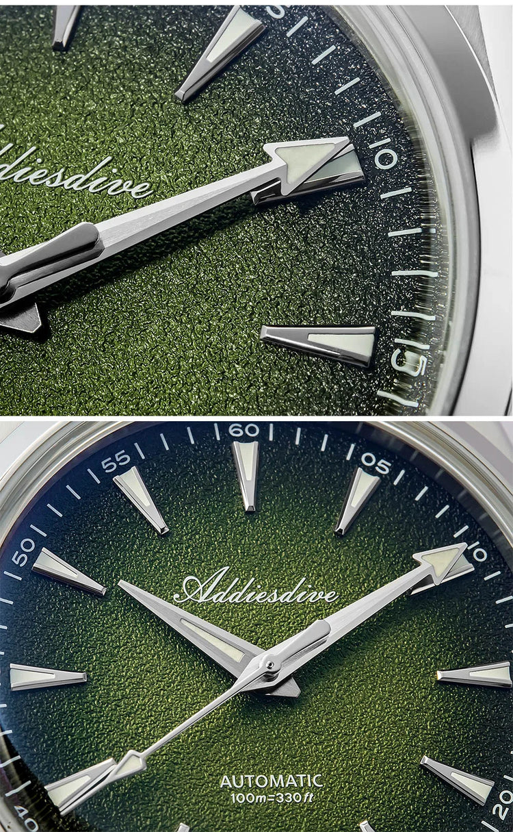 ADDIESDIVE Luxury 39mm Men Automatic Watch 8215 Mechanical BWG9 Super Luminous 100m Waterproof Watches Bubble Glass Men‘s Watch