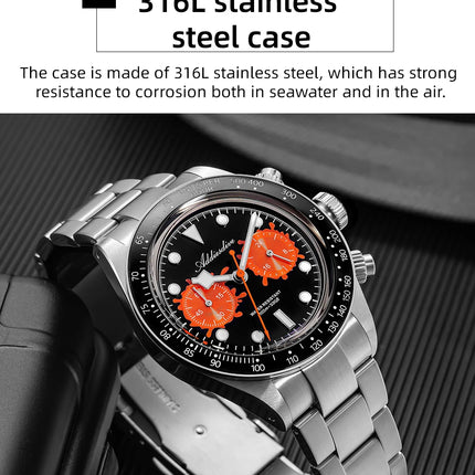 ADDIESDIVE 2026 New Luxury Quartz Watch K1 Bubble Mirror Glass100M Waterproof Ceramic Bezel Super Luminous Stainless Steel Watch