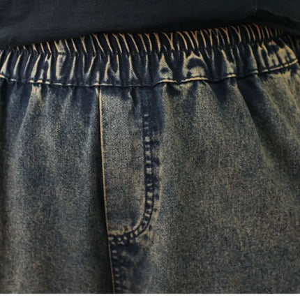 Jeans Ricamati Artistici Retrò da Donna, Nuovi Pantaloni Casual in Denim Elasticizzato a Vita Alta, Collezione Primavera Autunno 2026