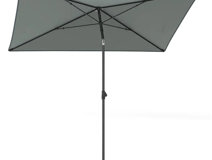Ombrellone Rettangolare da Esterno in Poliestere Argentato, Design a 2 Pezzi con Borsa per il Trasporto, Parasole per Balcone, Giardino, Piscina, Spiaggia