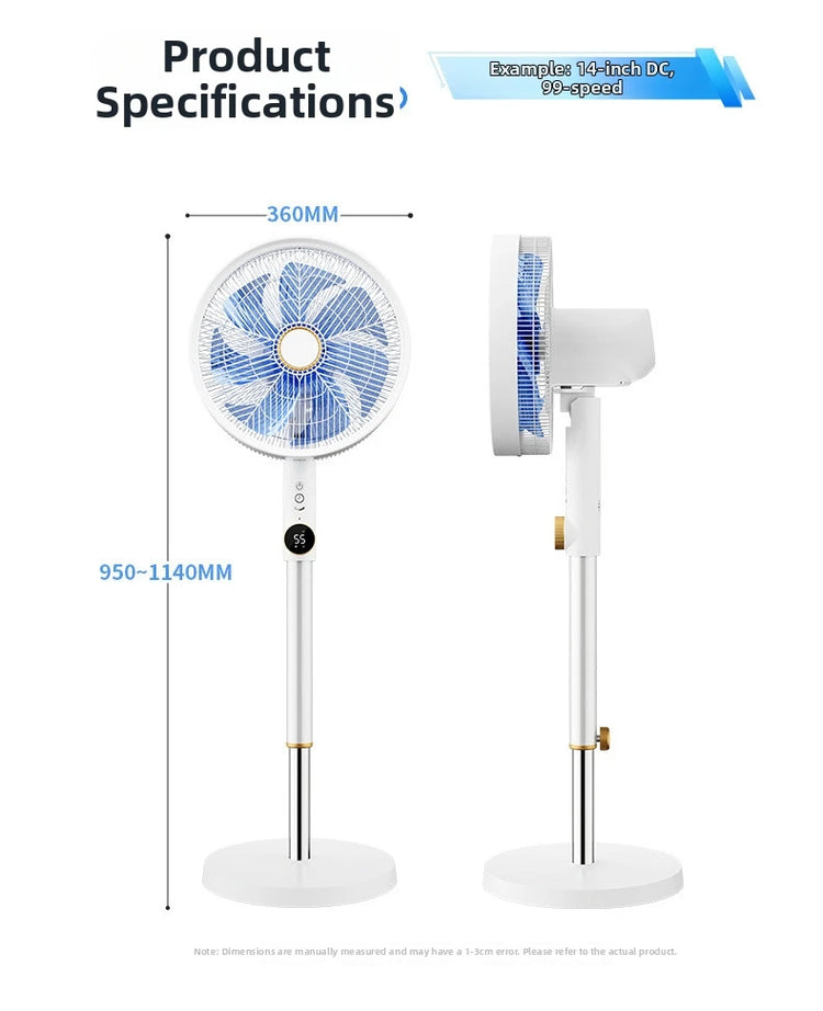 Ventilatore a Torre con Inverter DC, Ultra Silenzioso a 12 Velocità con Telecomando, Ventilatore Oscillante a Risparmio Energetico per Soggiorno/Camera da Letto