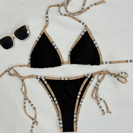 Set Bikini di Lusso a Righe con Halter per Donne, Costume da Bagno Sexy a Due Pezzi, Abbigliamento da Spiaggia alla Moda platinumshop